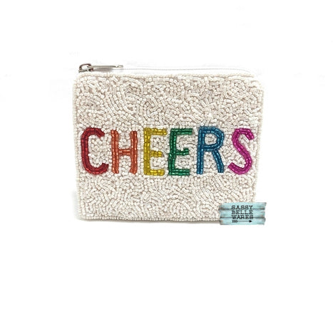 Cheers Beaded Mini Clutch Coin Purse