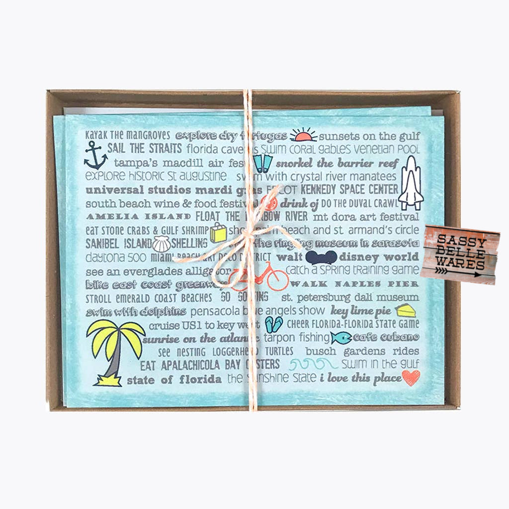 Florida Bucket List Notecards - Set of 8