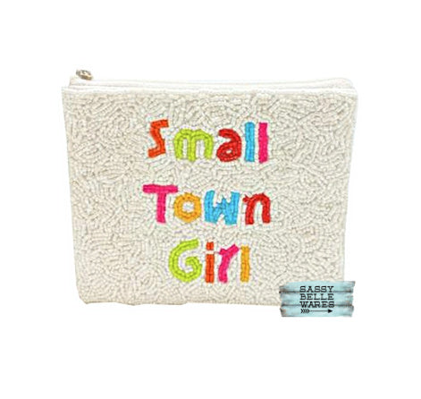 Small Town Girl Beaded Mini Clutch Coin Purse