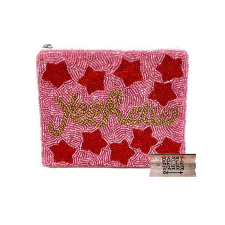 Yeehaw Beaded Mini Clutch Coin Purse