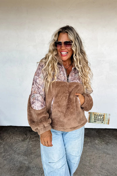 Camo Sherpa Pullover - PRE ORDER