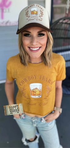 Cowboy Tears Whiskey Cropped Tee