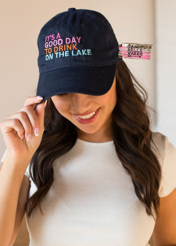 It's A Good Day To Drink On The Lake Hat - Navy