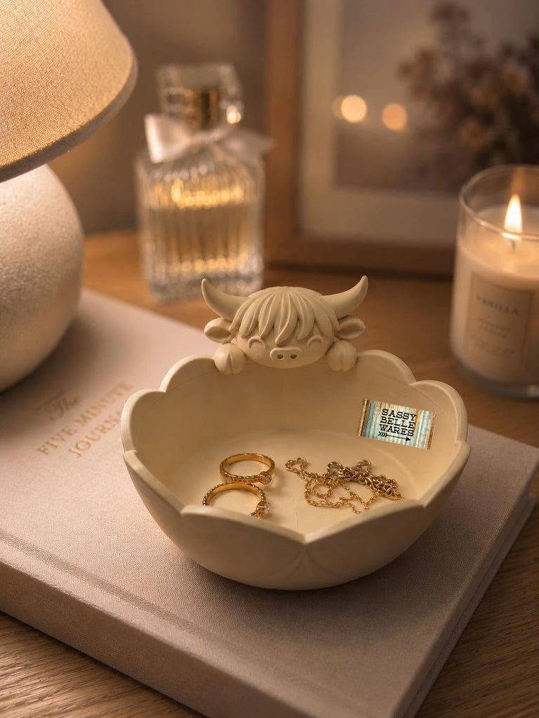 Highland Cow Trinket Dish