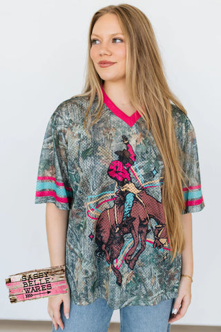 Camo and Pink Cowboy Jersey