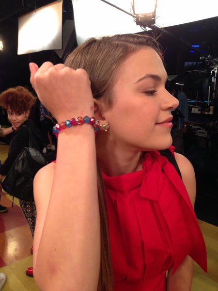 As Seen on Bella and the Bulldogs Crown Bracelet with Czech Glass Beads