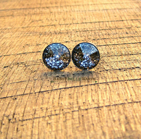 Swarovski Crystal Earrings Black and Clear
