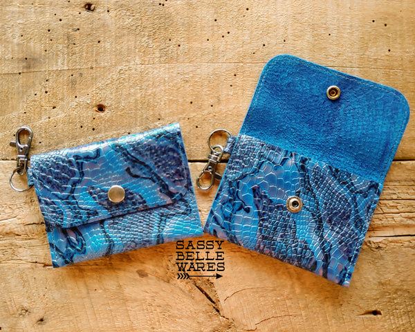 Leather Card Holder - Blue Milky Way