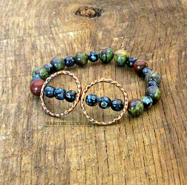 As Seen on The Vampire Diaries Hammered Double Circle Bracelet