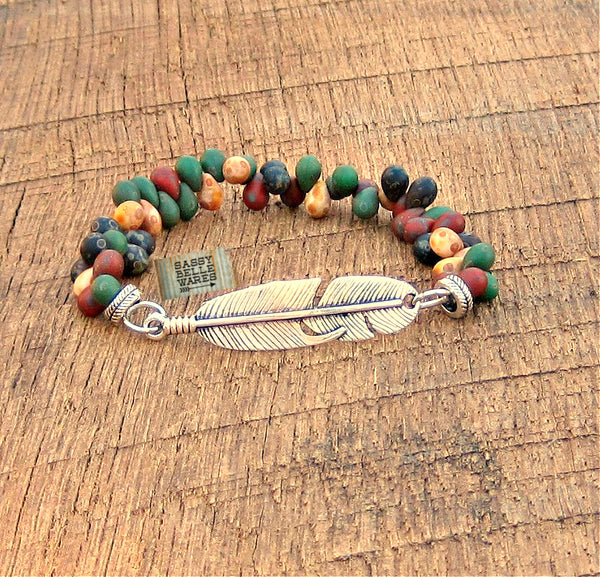 Feather Droplet Bracelet