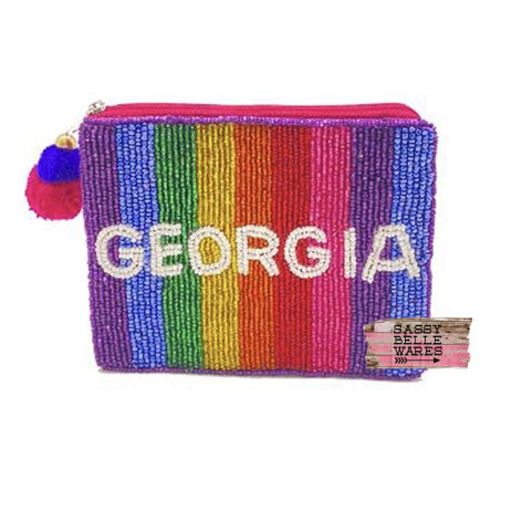 Georgia Beaded Mini Clutch Coin Purse