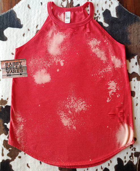 Distressed Tank - Red