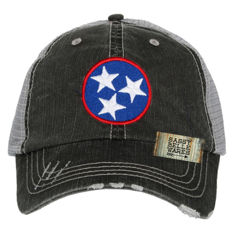 Tennessee Tri Stars Hat - Red White and Blue