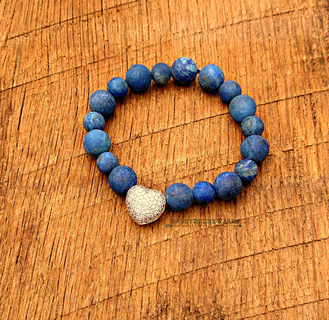 Rustic Glam Heart Bracelet
