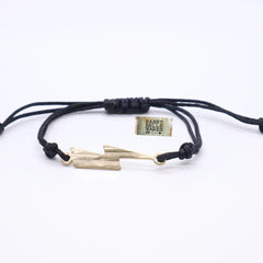 Lightning Bolt Repurposed Cymbal Bracelet