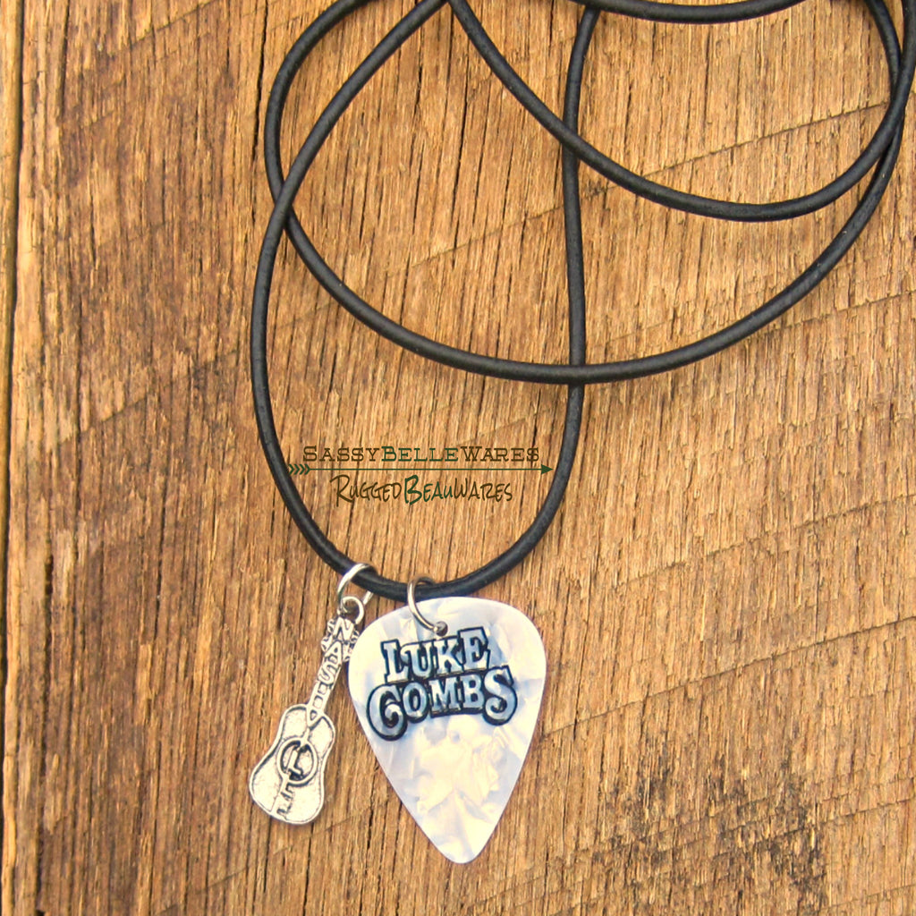 Your Guitar Pick Made Into a Leather Necklace