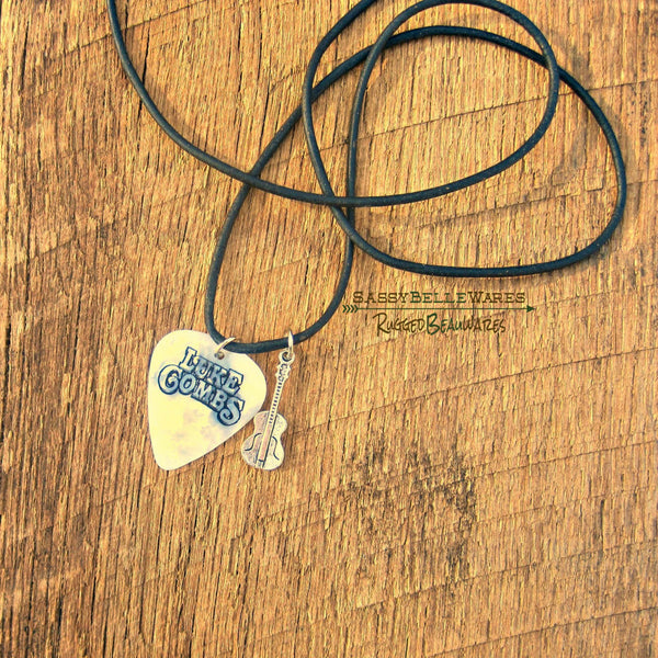 Your Guitar Pick Made Into a Leather Necklace