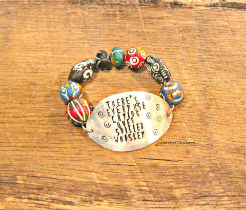 There's Every Use Crying Over Spilled Whiskey Spoon Bracelet