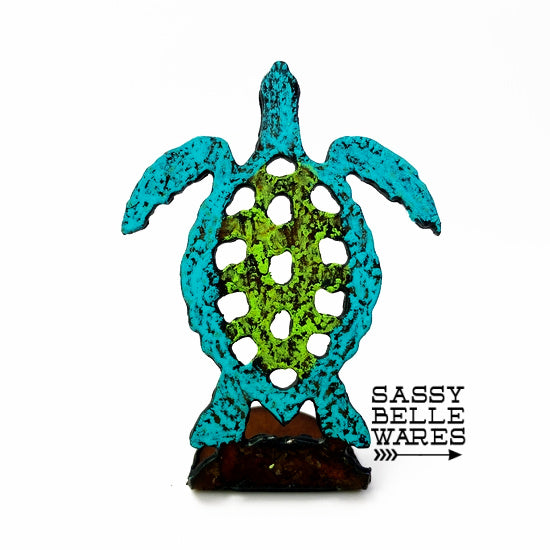 Turtle Standing Metal Art