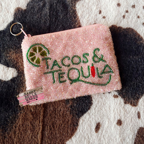 Tacos and Tequila Mini Clutch Coin Purse